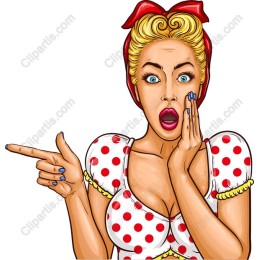Retro Surprise Girl