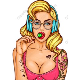 Vibrant Retro Candy Girl