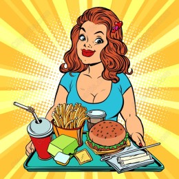 Cheerful Fast-Food Pop Art