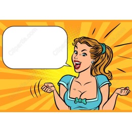 Retro Pop Art with Customizable Speech Bubble