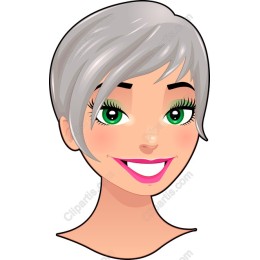 Cheerful Silver-Haired Woman