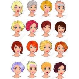 Diverse Hairstyles Set
