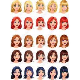  Portraits Clipart Collection - 16 Unique Female Characters