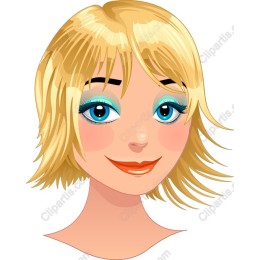 Charming Cartoon Blonde Girl