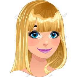 Chic Blonde Cartoon Woman