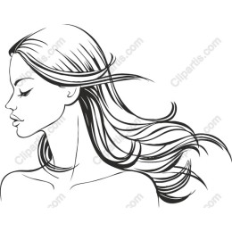 Graceful Profile of a Woman - Elegant