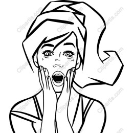 Surprised Woman in Retro Style