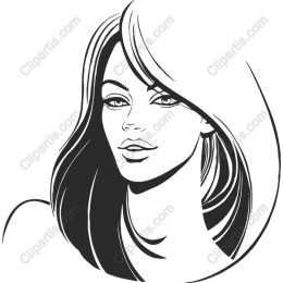 Elegant Black-and-White Female Portrait