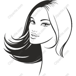 Flowing Hair Woman