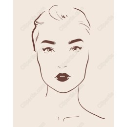 Stylish Minimalist Female Face