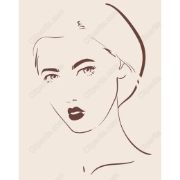 Elegant Minimalist Woman's Face