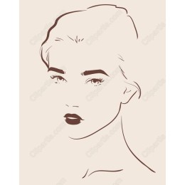 Elegant Woman Line Art