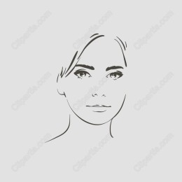 Elegant Line Art Woman Face