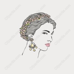 Elegant Feminine Floral Portrait