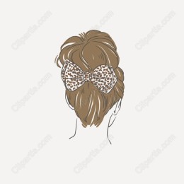 Stylish Hair Bun with Leopard Print Bow