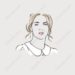 Elegant Minimalist Line Art Woman Portrait
