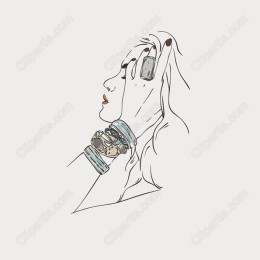 Elegant Woman with Bracelets