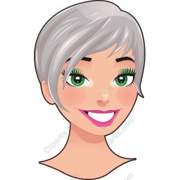 Cheerful Gray-Haired Woman