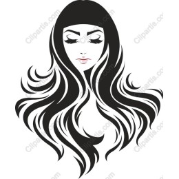 Elegant Woman with Flowing Hair