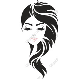 Elegant Woman with Flowing Hair