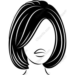 Elegant Woman with Shoulder-Length Hair