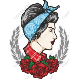 Vintage Floral Woman
