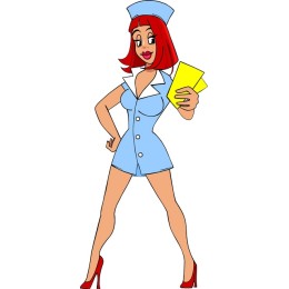 Retro Nurse Cartoon