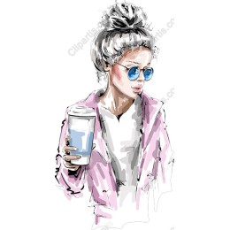 Modern Woman with Coffee