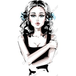 Stylish Young Woman Sketch