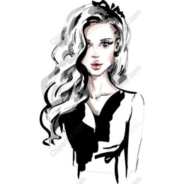Chic Woman in Black & White