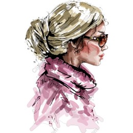 Chic Profile of a Stylish Woman