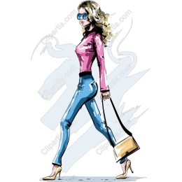Fashionable Woman in Motion