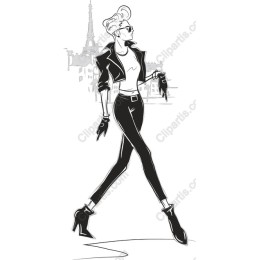 Chic Parisian Fashion - Elegant Woman