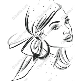 Stylish Woman with Scarf