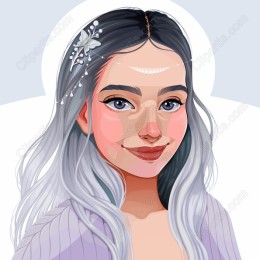 Elegant Portrait with Floral Accents