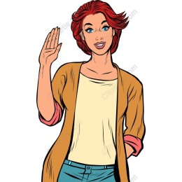 Charming of a Waving Woman