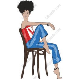 Chic Seated Woman