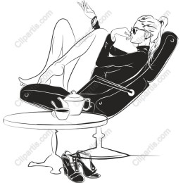 Elegant Lounge Woman
