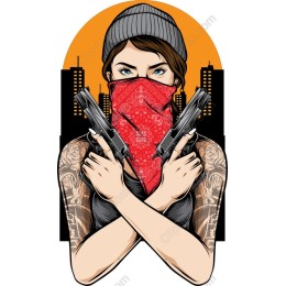 Rebellious Woman with Pistols