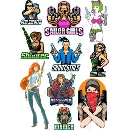Fierce Female Characters Clipart Bundle