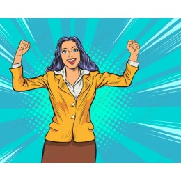 Empowered Confidence: of a Woman in Yellow Blazer