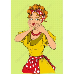 Retro Polka Dot Woman