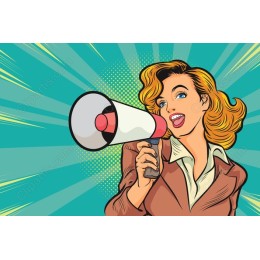 Retro Megaphone Pop Art