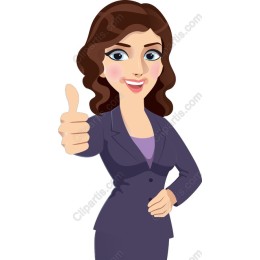 Confident Businesswoman Thumbs Up