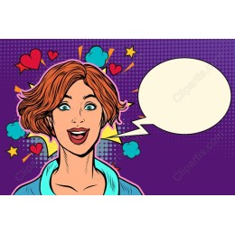 Cheerful Comic Book Woman