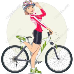 Vibrant Female Cyclist