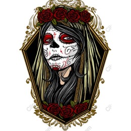 Vibrant Day of the Dead Woman