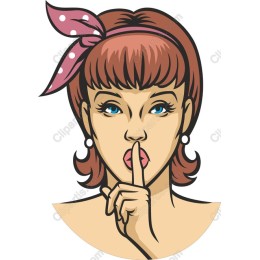 Silence Speaks - Retro Shushing Woman