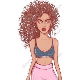 Curly Hair Woman