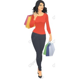 Chic Shopping Woman